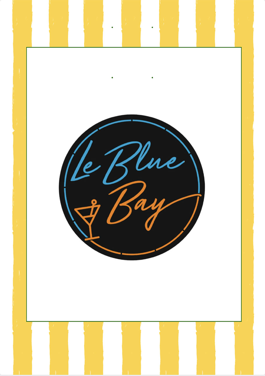 menu restaurant le blue bay